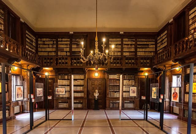 Interno della Biblioteca Capitolare di Verona, dove è conservato l’Indovinello Veronese